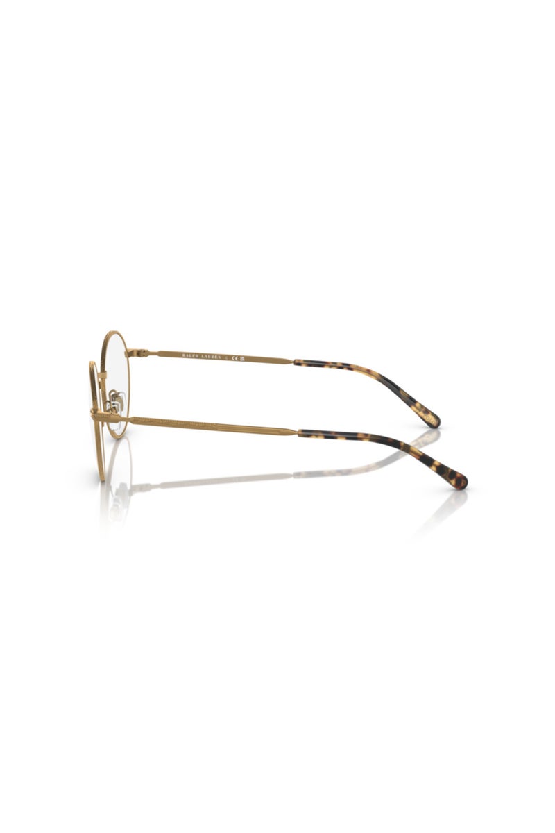 POLO Men's Round Eyeglasses - Semi-Glossy Brass - Image 2